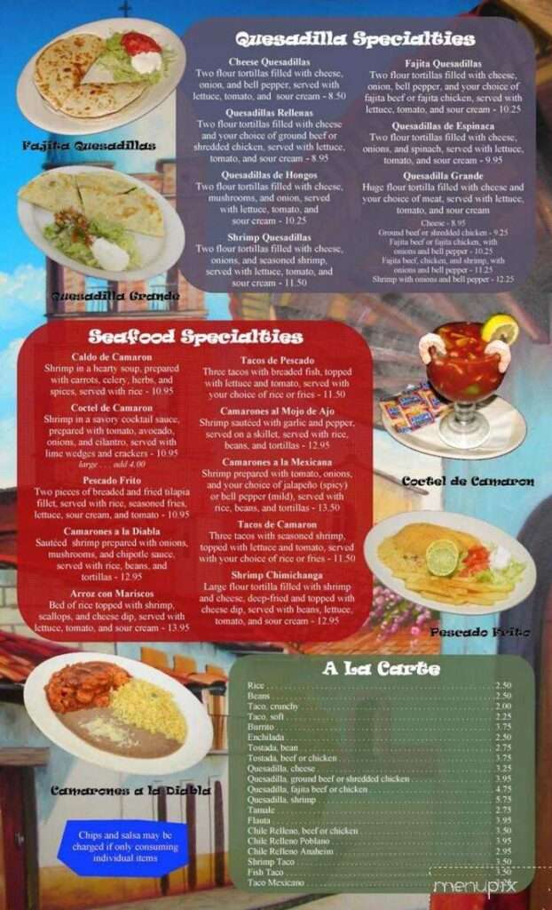 Mucho Mexico Sizzlin menu 1