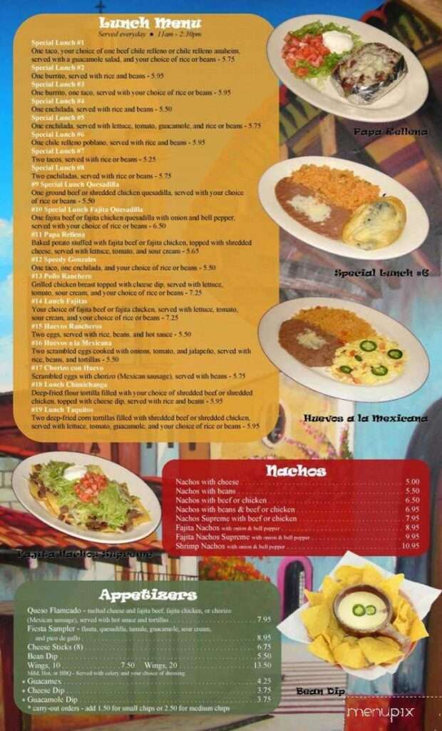 Mucho Mexico Sizzlin menu 2